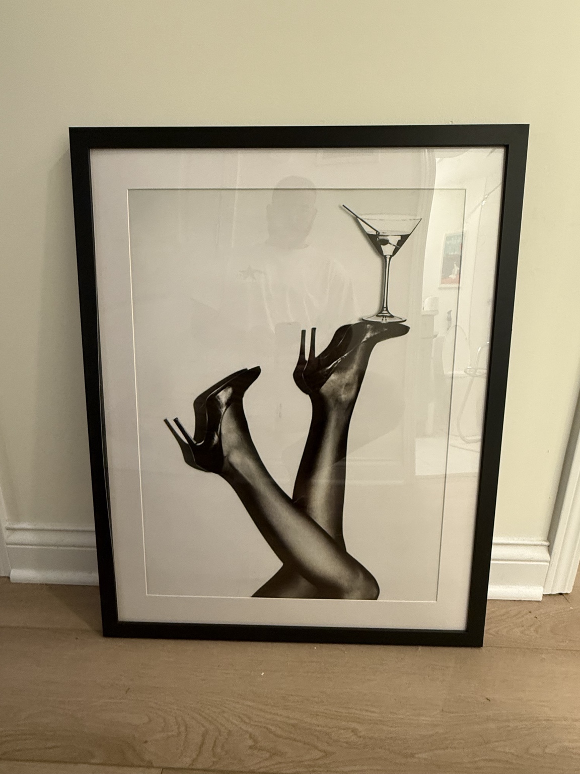 Black-and-White Legs and Martini Photograph